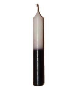 CANDELA BASE NERA TOP BIANCO